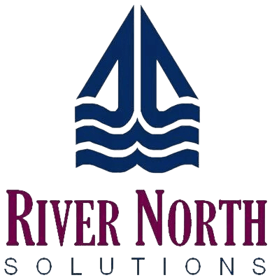 A logo of river north solutions